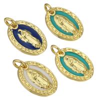 Brass Jewelry Pendants, gold color plated, enamel, more colors for choice, 11x15x2mm, Hole:Approx 1mm, 10PCs/Lot, Sold By Lot