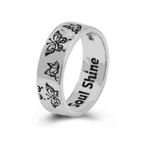 Cink Alloy Finger Ring, Izrezbaren, modni nakit & bez spolne razlike, nikal, olovo i kadmij besplatno, 22mm, Veličina:7.5, Prodano By PC