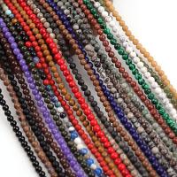 Perles de pierres précieuses mixtes, Pierre naturelle, Rond, poli, DIY, plus de couleurs à choisir, 4mm, 95PC/brin, Vendu par 38 cm brin