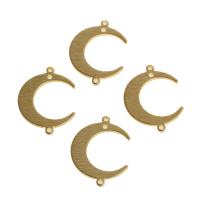 Tibetan Style Connector, Moon, 14K gold plated, fashion jewelry & for woman, more colors for choice, 22x4x1mm, Hole:Approx 1mm, Sold By PC