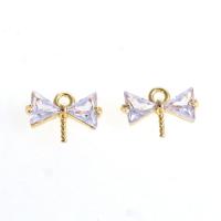 Brass Peg Bail, 14K gold plated, fashion jewelry & for woman & with rhinestone, golden, 25x21x1mm, Hole:Approx 2mm, Sold By PC