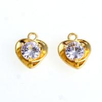 Rhinestone Brass Pendants 14K gold plated fashion jewelry & for woman & with rhinestone Approx 2mm Sold By PC