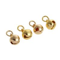 Brass Bell Charm, 14K gold plated, fashion jewelry & for woman, more colors for choice, 11x8x6mm, Hole:Approx 2mm, 100PCs/Lot, Sold By Lot
