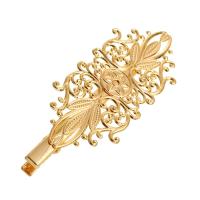 Alligator Hair Clip, Tibetan Style, 14K gold plated, fashion jewelry & for woman, golden, 98x34x4mm, Sold By PC