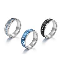 Ring Finger Titantium stali, Powlekane, biżuteria moda & różnej wielkości do wyboru, dostępnych więcej kolorów, 7.90mm, sprzedane przez PC