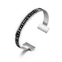 Titanium Steel Cuff Bangle fashion jewelry & blacken Sold By PC