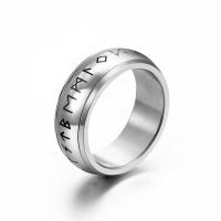 Titantium Steel δάχτυλο του δακτυλίου, Titanium Steel, κοσμήματα μόδας & διαφορετικό μέγεθος για την επιλογή & λερώνω, 8mm, Sold Με PC