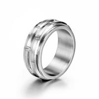 Titanium Čelik Finger Ring, modni nakit, 8.70mm, Prodano By PC