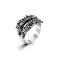 Ring Finger Titantium stali, biżuteria moda & różnej wielkości do wyboru & przyczerniony, sprzedane przez PC