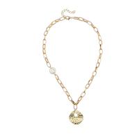 Zinc Alloy smykker halskæde, med 1.96inch extender kæde, Geometrisk mønster, guldfarve belagt, oval kæde & for kvinde & hule, nikkel, bly & cadmium fri, 24x24mm, Solgt Per Ca. 15.74 inch Strand