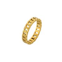 Edelstahl Ringe, 18K vergoldet, verschiedene Größen vorhanden & verschiedene Stile für Wahl & für Frau, Größe:6-8, verkauft von PC