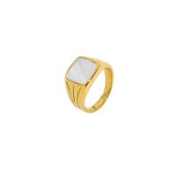 خاتم إصبع الفولاذ المقاوم للصدأ, 18K الذهب مطلي, أنماط مختلفة للاختيار & للمرأة, حجم:6-8, تباع بواسطة PC
