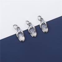 925 Sterling Silver Pendant Slipper DIY Approx 3.8mm Sold By PC