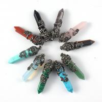 Gemstone Pendants Jewelry Brass with Gemstone plated & Unisex nickel lead & cadmium free Sold By PC