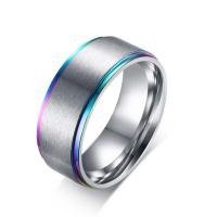 خاتم إصبع الفولاذ المقاوم للصدأ, حجم مختلفة للاختيار & للرجل, 8x2mm, تباع بواسطة PC