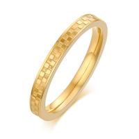 Vinger Ring in edelstaal, Roestvrij staal, gold plated, verschillende grootte voor keus & voor vrouw, 2.50x2mm, Verkocht door PC
