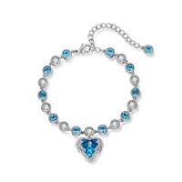 Crystal Bracelets Brass with Crystal Winged Heart plated for woman Length 19.5 cm Sold By PC