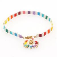 Seedbead Bracelet, with Tibetan Style, handmade, for woman, mixed colors, Length:15 Inch, Sold By PC