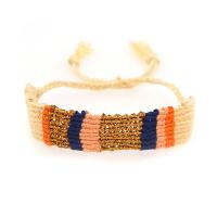 Cotton Bracelet, Unisex, mixed colors, Length:28 cm, Sold By PC