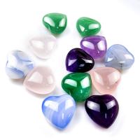 Natural Stone Decoration, Heart, more colors for choice, 20x10mm, Sold By PC