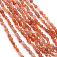 Yunnan Red Agate Beads, irregular, DIY, red, 6-8mm, Sold Per 38 cm Strand