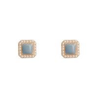 Zinc Alloy Stud Earring high quality plated fashion jewelry & for woman & enamel golden Sold By Pair