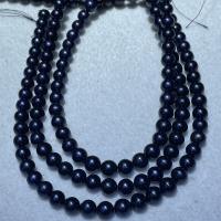 Perlas Redondas Freshwater, Perlas cultivadas de agua dulce, Negro, 9-10mm, Vendido por Sarta
