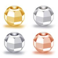 925 Sterling Silver perle, Krug, pozlaćen, možete DIY & različite veličine za izbor, više boja za izbor, Prodano By PC