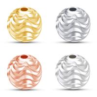 925 Sterling Silver Beads Round plated DIY Sold By PC
