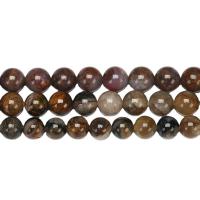 Pietersite Perle, rund, poliert, verschiedene Größen vorhanden, gemischte Farben, verkauft per ca. 14.57 ZollInch Strang
