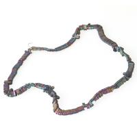 Ikke-magnetiske Hæmatit perler, du kan DIY & 2-huls, flere farver til valg, 6mm, Solgt Per 40 cm Strand