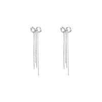 Fashion Fringe Earrings Zinc Alloy 925 thailand sterling silver post pin plated fashion jewelry & for woman silver color Sold By Pair