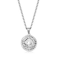 Rustfrit stål smykker halskæde, Stainless Steel, Tree of Life, mode smykker & med rhinestone, Længde Ca. 50 cm, Solgt af PC