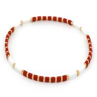 Glass Beads Bracelet with Zinc Alloy fashion jewelry 165mm Sold By Strand