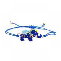 Seedbead Bracelet with Polyester Cord Elephant fashion jewelry & woven pattern 280mm Sold By PC