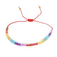 Seedbead bracelet, avec cordon de polyester, bijoux de mode, couleurs mélangées, 280mm, Vendu par PC