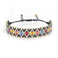 Seedbead Bracelet with Polyester Cord fashion jewelry & woven pattern mixed colors 280mm Sold By PC