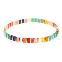 Glass Beads Bracelet, with Tibetan Style, fashion jewelry, mixed colors, 165mm, Sold By Strand