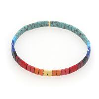 Glass Beads Bracelet fashion jewelry mixed colors 165mm Sold By Strand
