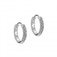 925 Sterling Silver Huggie Hoop Earring plated & for woman Sold By Pair