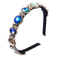 Hair Bands, Cloth, for woman & with rhinestone, more colors for choice, 380x29mm, Sold By PC