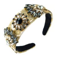 Hair Bands, Cloth, for woman & with rhinestone, more colors for choice, 360x40mm, Sold By PC
