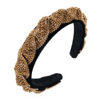 Hair Bands, Cloth, for woman & with rhinestone, more colors for choice, 380x35mm, Sold By PC