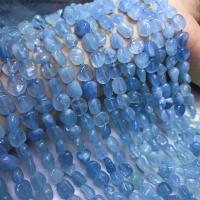 Aquamarine Beads, irregular, DIY, blue, 9mm, Sold Per 38 cm Strand