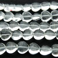 Nádúrtha Geal Grianchloch Beads, Croí, DIY, soiléir, 10mm, 38ríomhairí pearsanta/Snáithe, Díolta Per 38 cm Snáithe