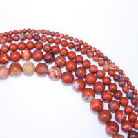 Roter Jaspis Perle, rund, DIY, rot, verkauft per 40 cm Strang