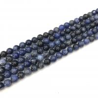 Grânulos de Sodalita, Roda, polido, DIY, azul, vendido para 38 cm Strand