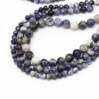 Sodalith Perlen, Sosalith, rund, DIY, blau, verkauft per 38 cm Strang