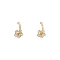 Zinc Alloy Stud Earring high quality plated fashion jewelry & for woman & with rhinestone golden Sold By Pair