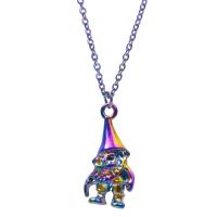 Zinc Alloy Christmas Pendants Santa Claus colorful plated fashion jewelry multi-colored Sold By PC